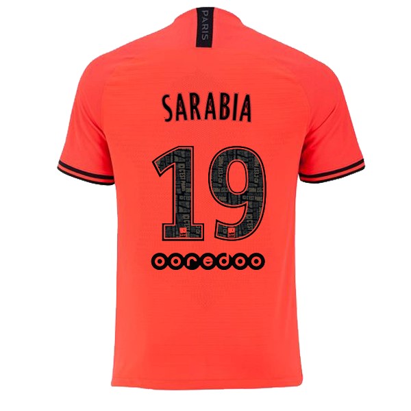 JORDAN Camiseta Paris Saint Germain NO.19 Sarabia Segunda equipación 2019-2020 Naranja